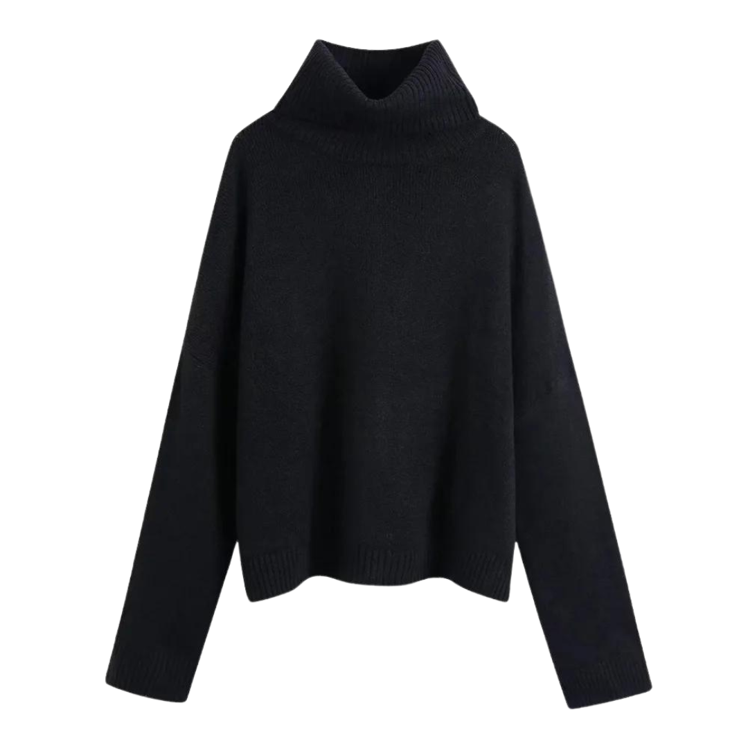 Women's high neck knitted jumper