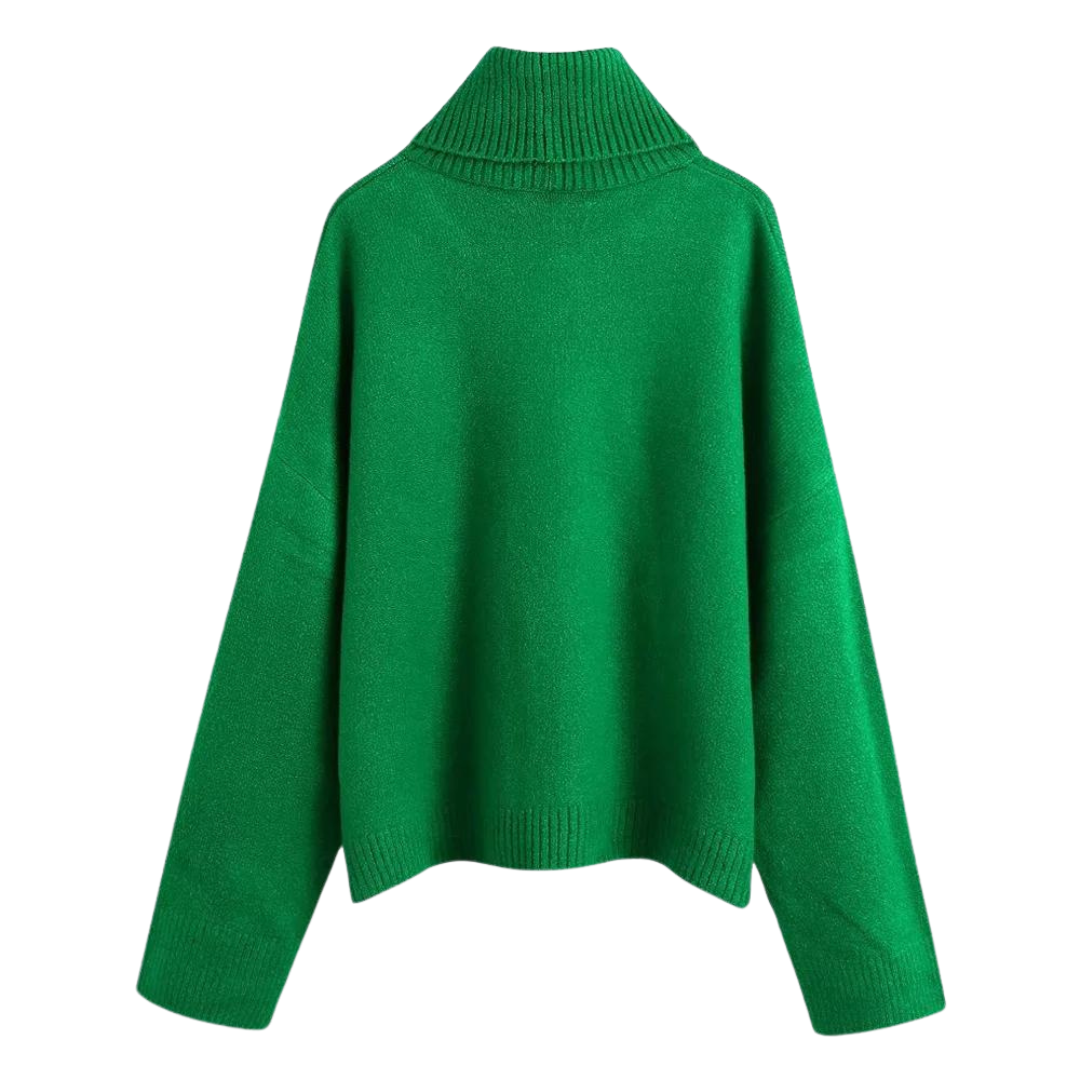 Women's high neck knitted jumper