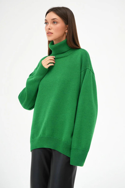 Women's high neck knitted jumper