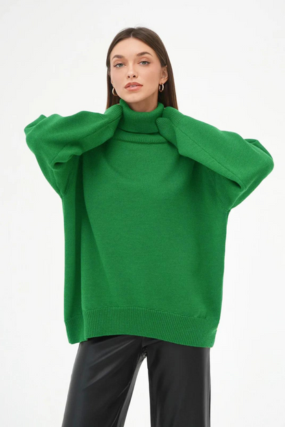 Women's high neck knitted jumper