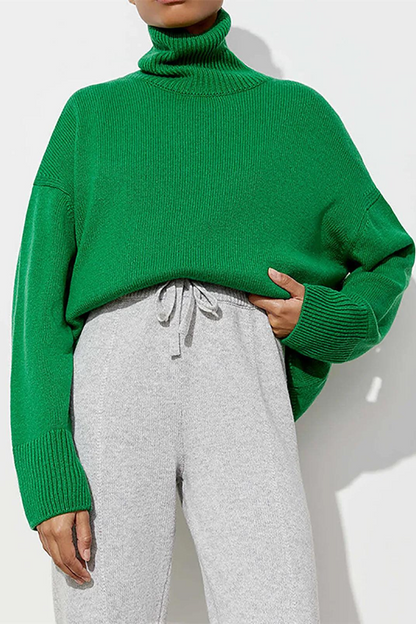 Women's high neck knitted jumper