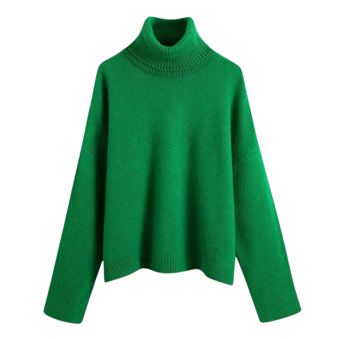 Women's high neck knitted jumper