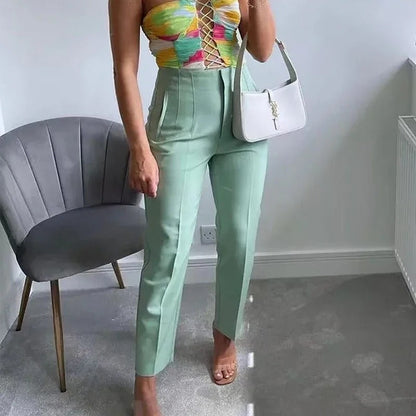 Women's high-waisted trousers