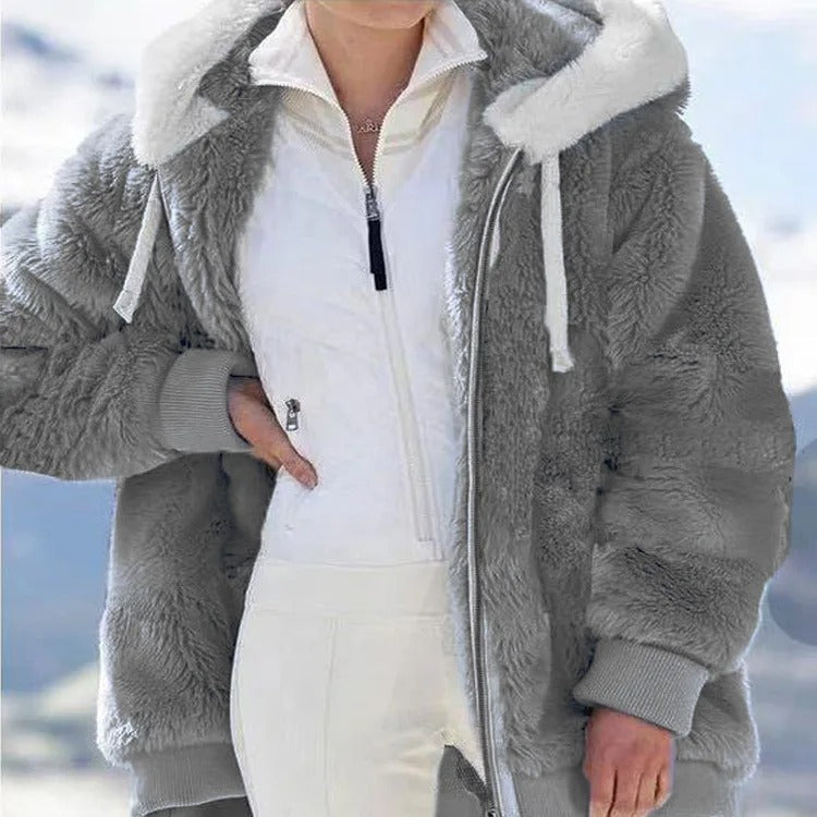 Women's hooded fleece jacket