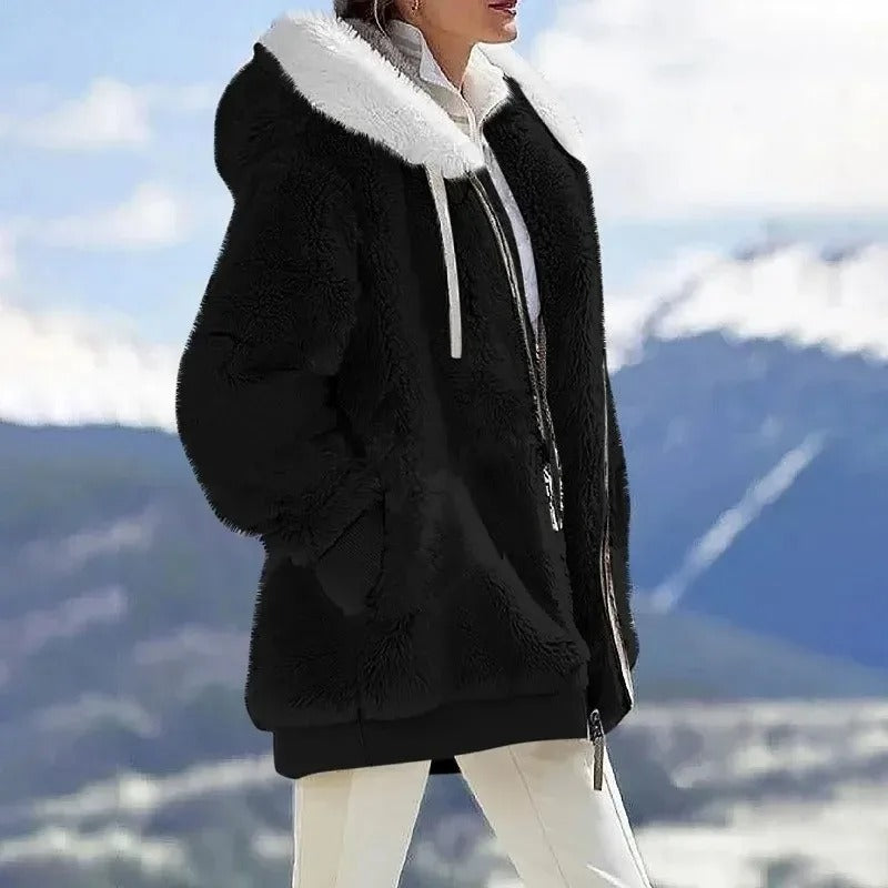 Women's hooded fleece jacket