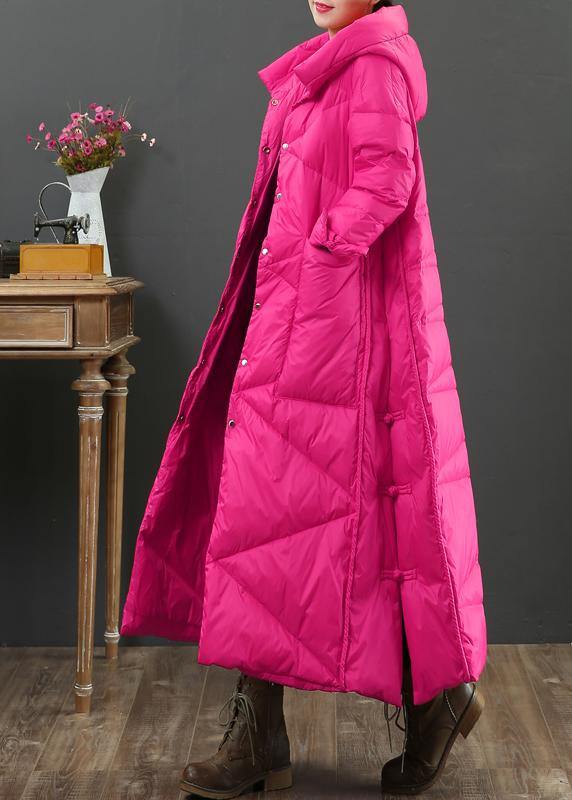 Women's hooded parka jacket with buttons