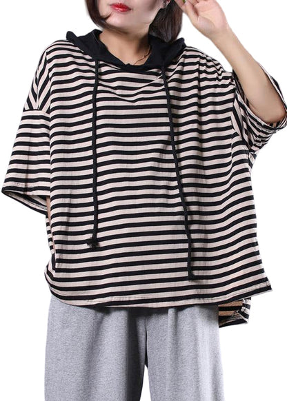 Women's hooded tunic with drawstring