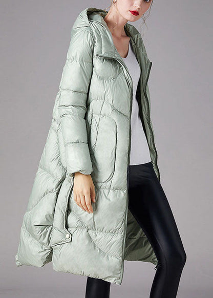 Women's hooded winter coat in Low High Design