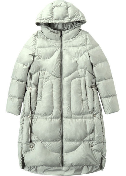 Women's hooded winter coat in Low High Design