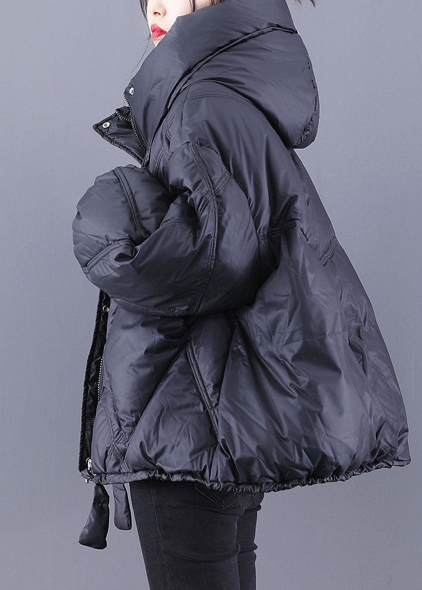 Women's hooded winter coat with zip