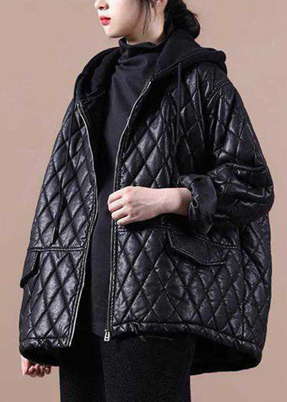 Women's hooded winter coat with zip
