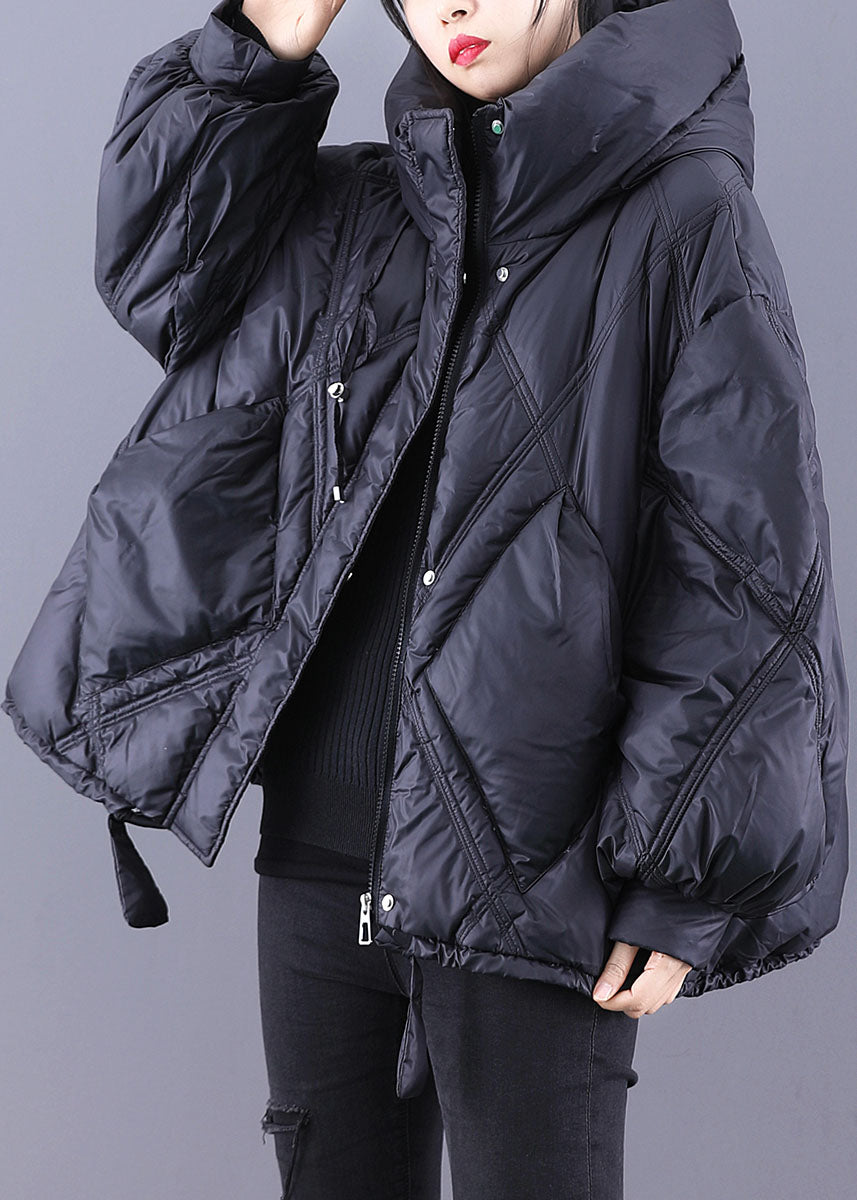 Women's hooded winter coat with zip