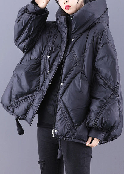 Women's hooded winter coat with zip