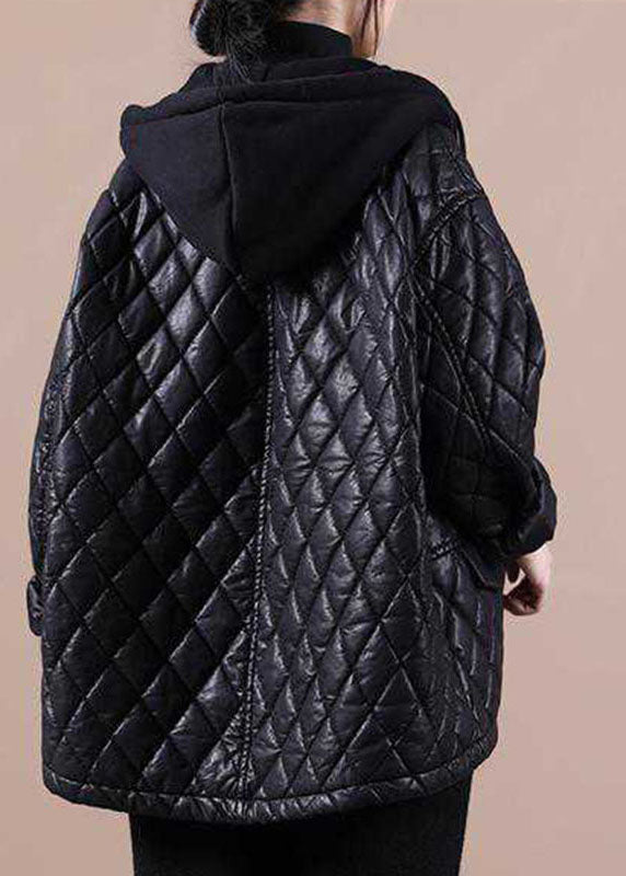 Women's hooded winter coat with zip