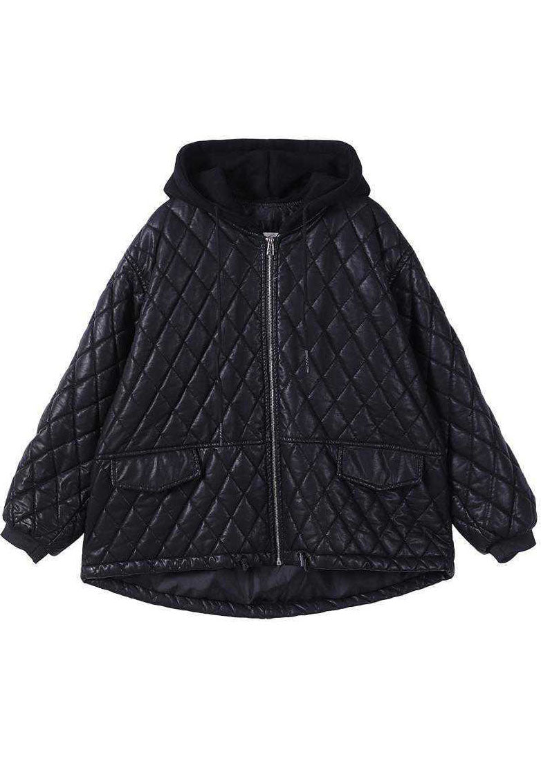Women's hooded winter coat with zip