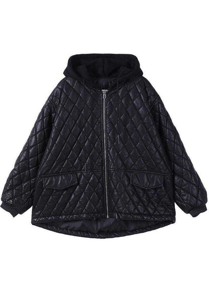 Women's hooded winter coat with zip