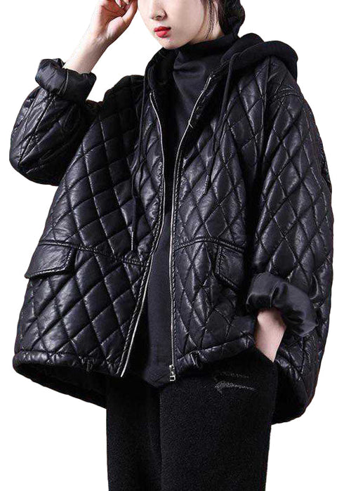 Women's hooded winter coat with zip