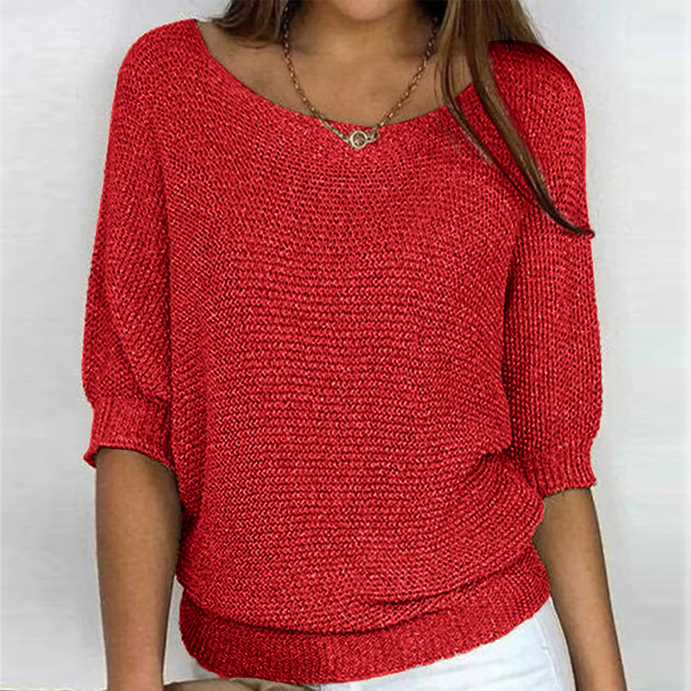 Women's jumper Loose fit 3/4 sleeves Soft Knit