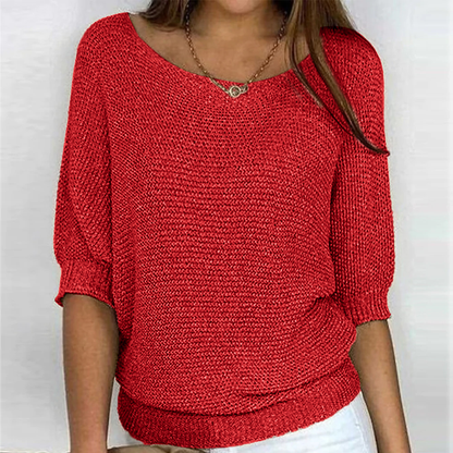 Women's jumper Loose fit 3/4 sleeves Soft Knit