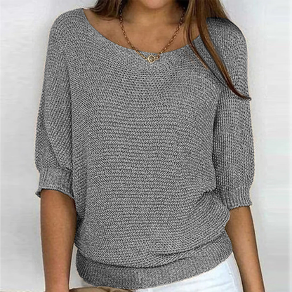 Women's jumper Loose fit 3/4 sleeves Soft Knit