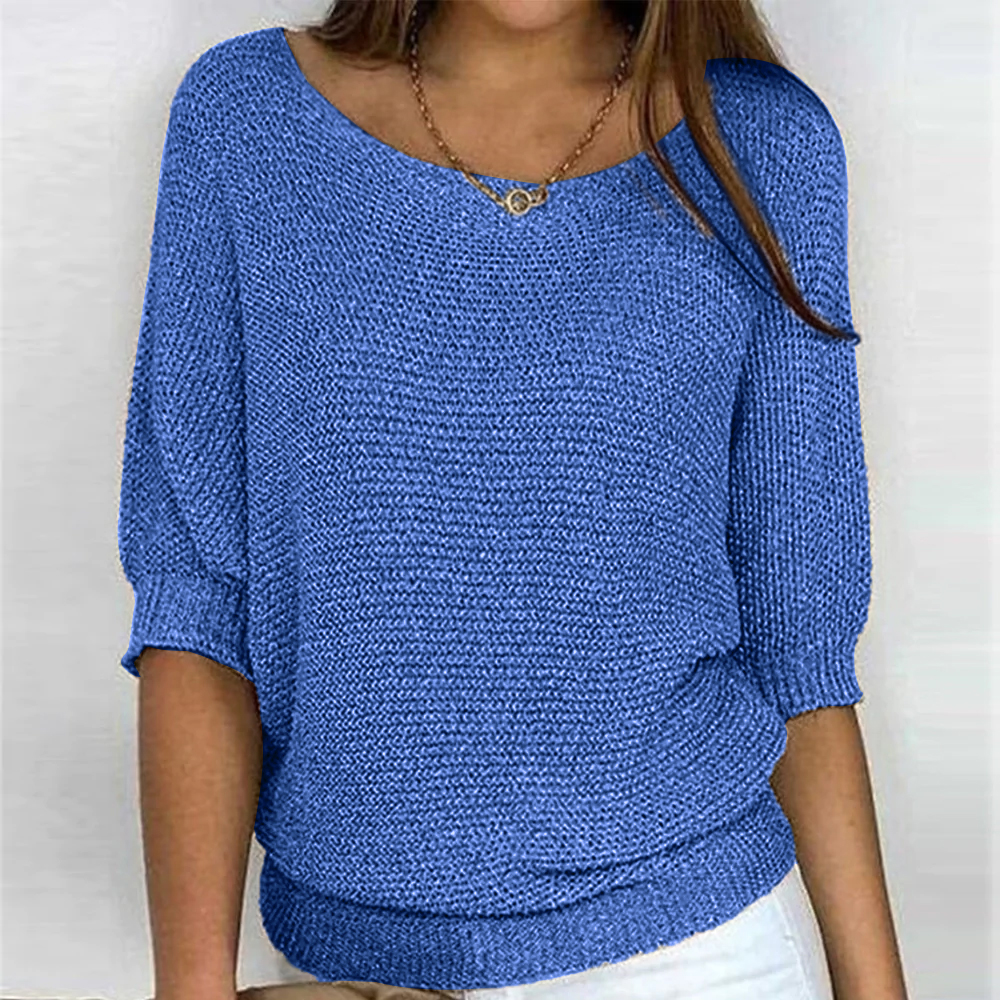 Women's jumper Loose fit 3/4 sleeves Soft Knit