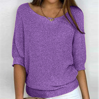 Women's jumper Loose fit 3/4 sleeves Soft Knit