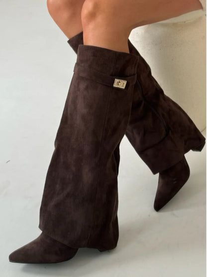 Women's knee-high boots with Luxe Accents