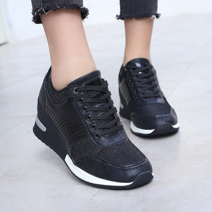 Women's lace-up wedges