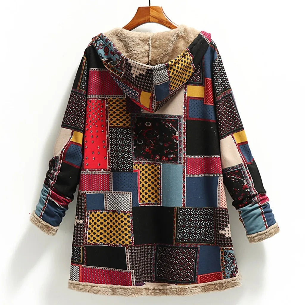 Women's long hooded jacket