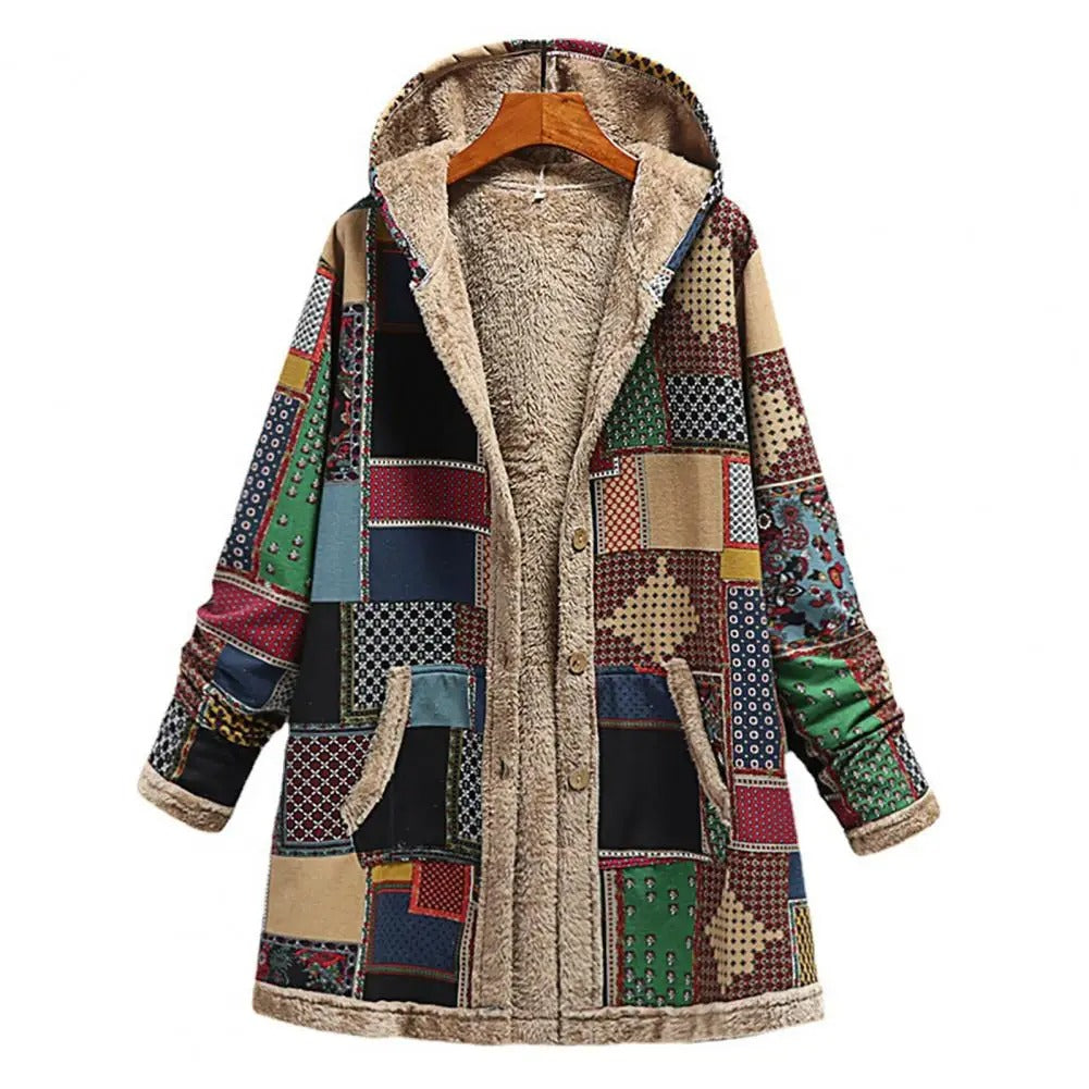Women's long hooded jacket