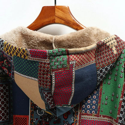 Women's long hooded jacket