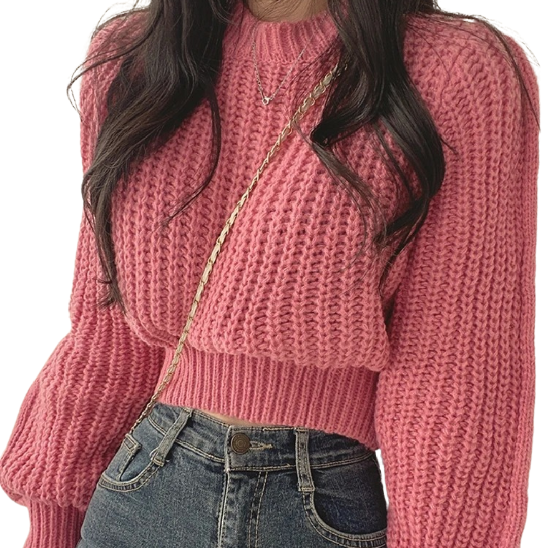 Women's loose vintage knitted style jumper