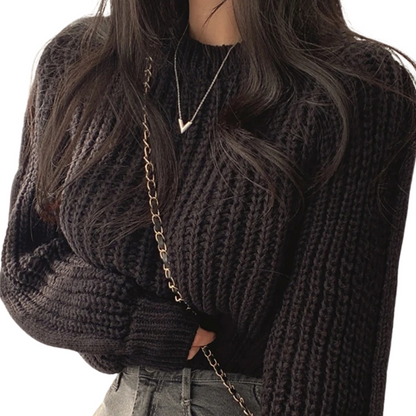 Women's loose vintage knitted style jumper