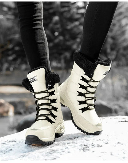Women's mid-calf waterproof snowboots