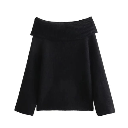 Women's off-shoulder knitted jumper