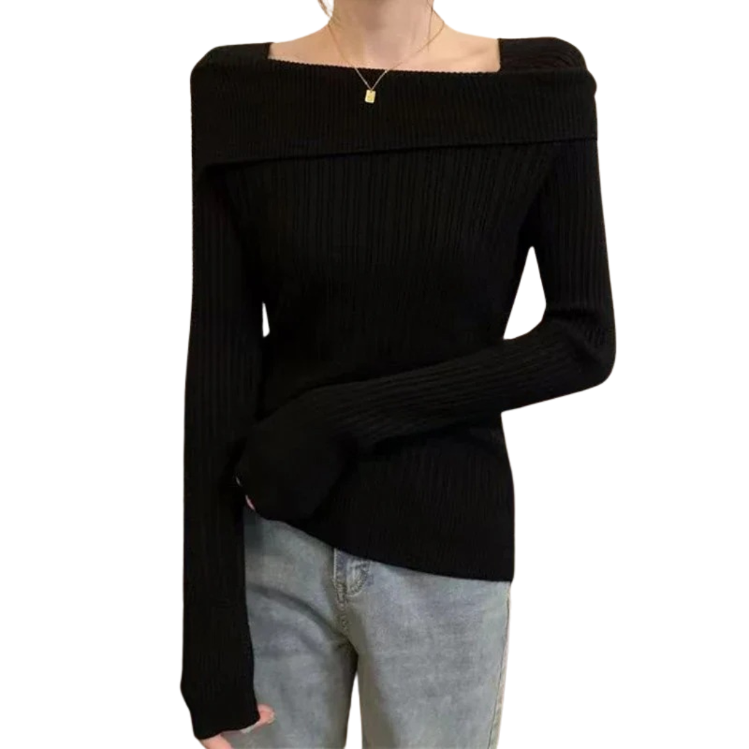 Women's off-shoulder knitted jumper