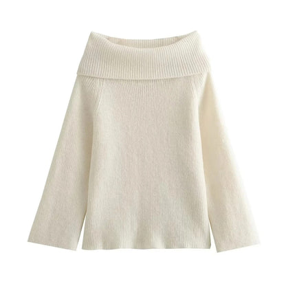 Women's off-shoulder knitted jumper