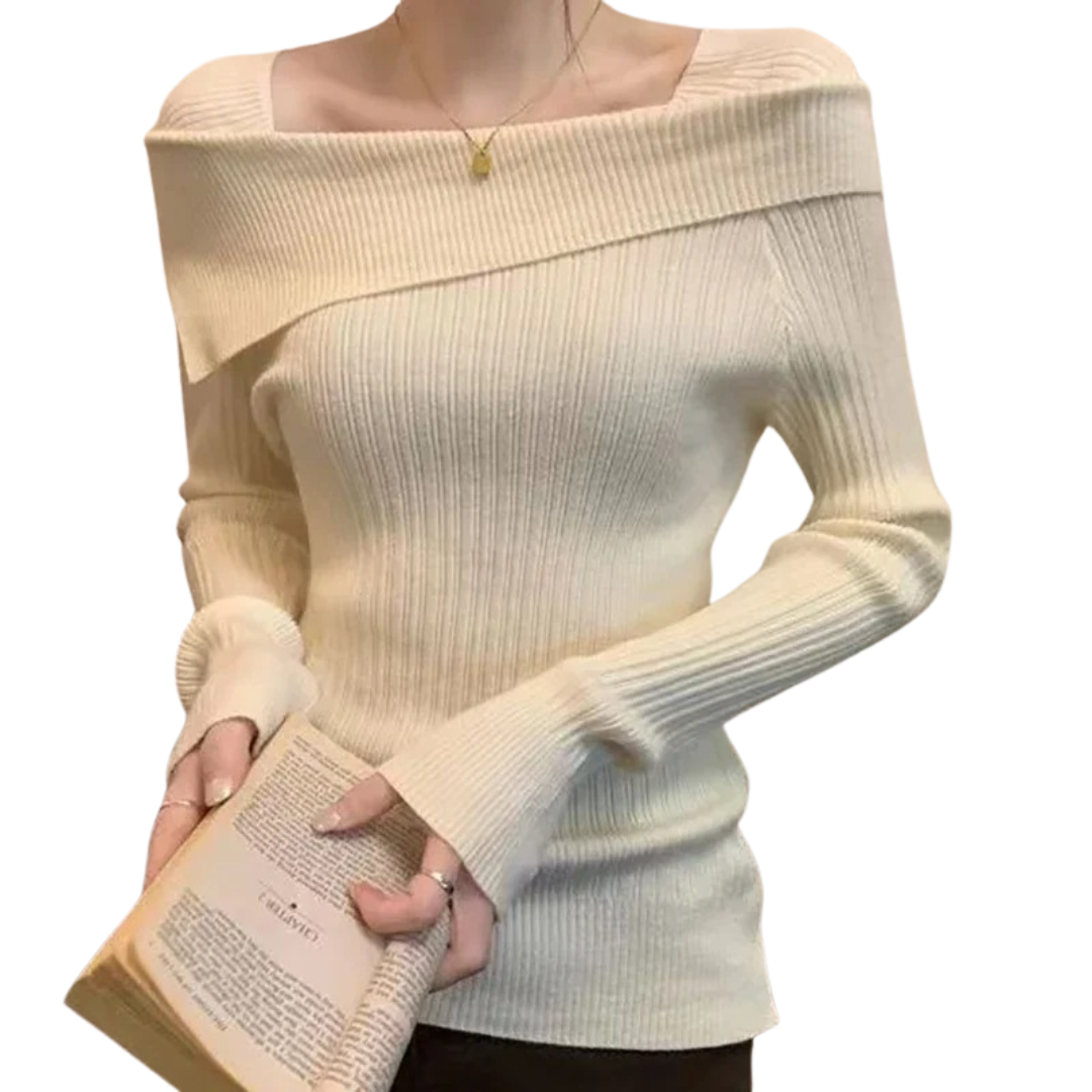 Women's off-shoulder knitted jumper