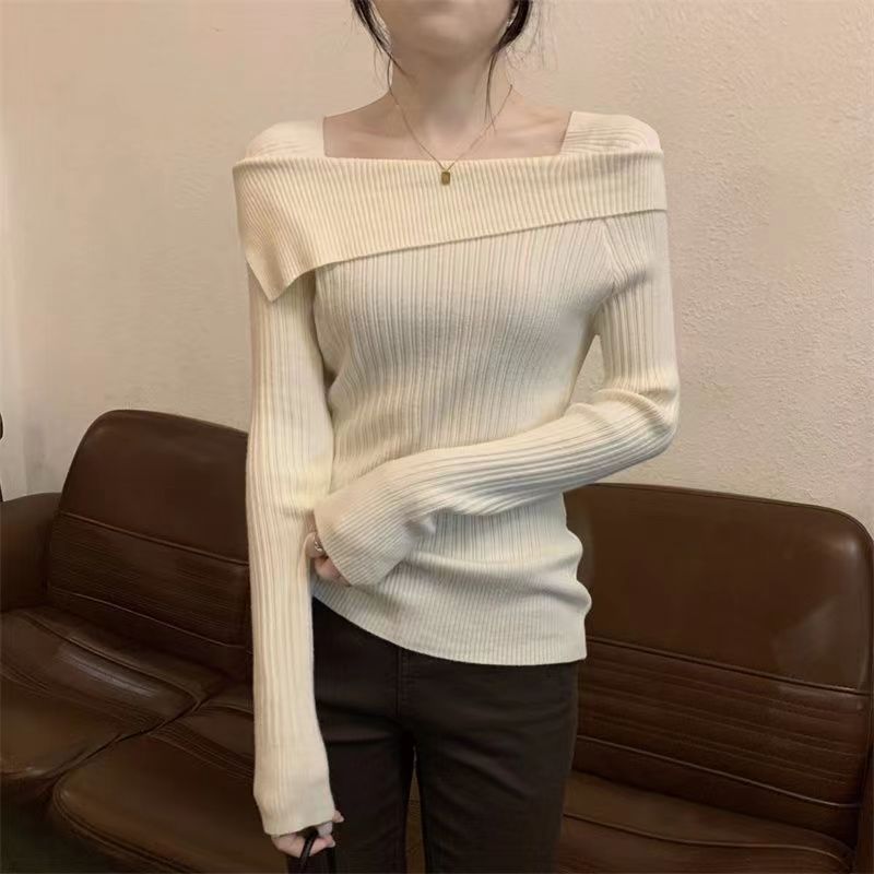 Women's off-shoulder knitted jumper