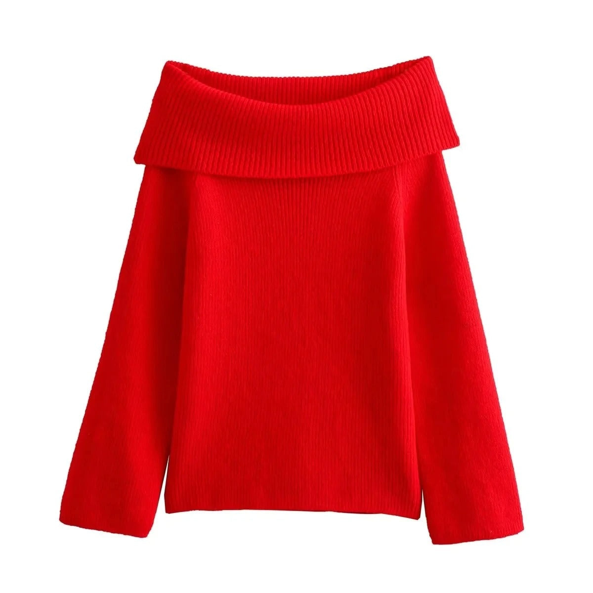 Women's off-shoulder knitted jumper