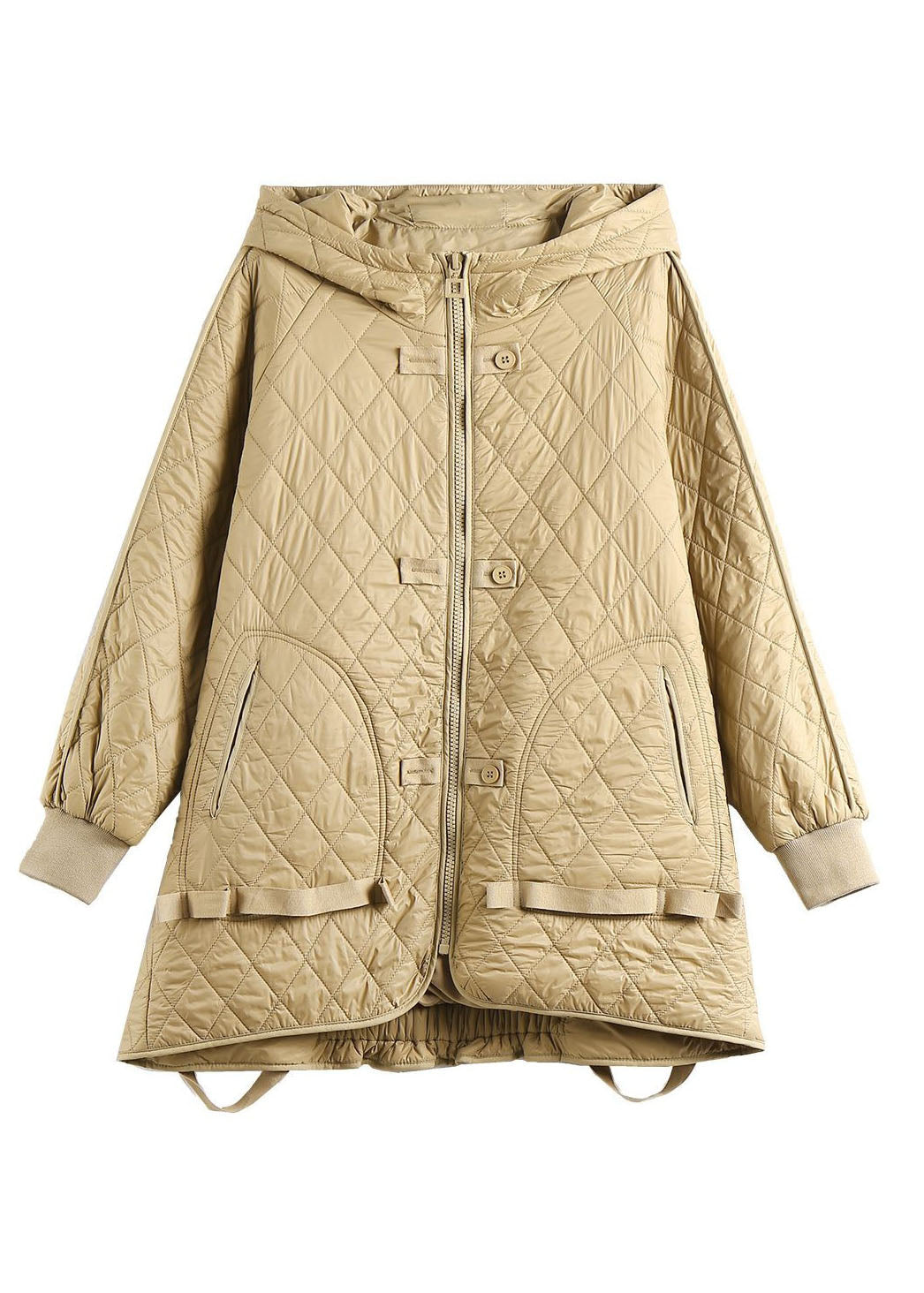 Women's quilted jacket with hood and zip