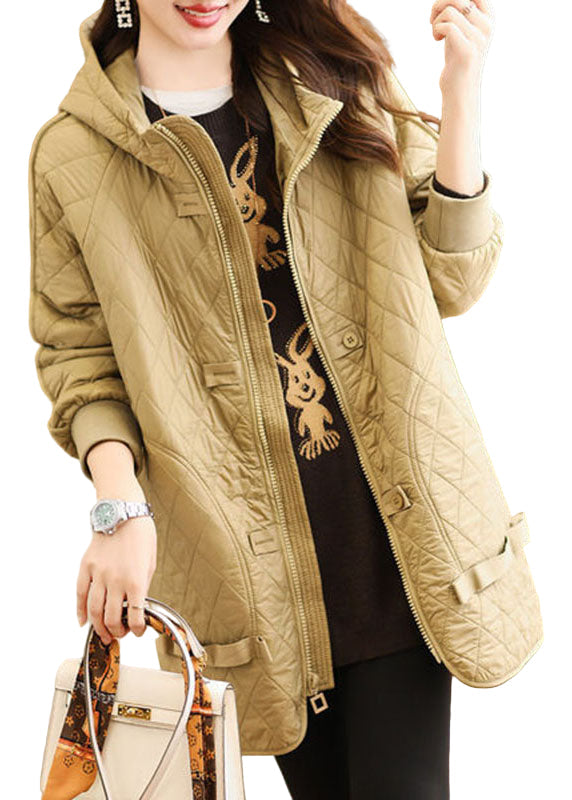 Women's quilted jacket with hood and zip