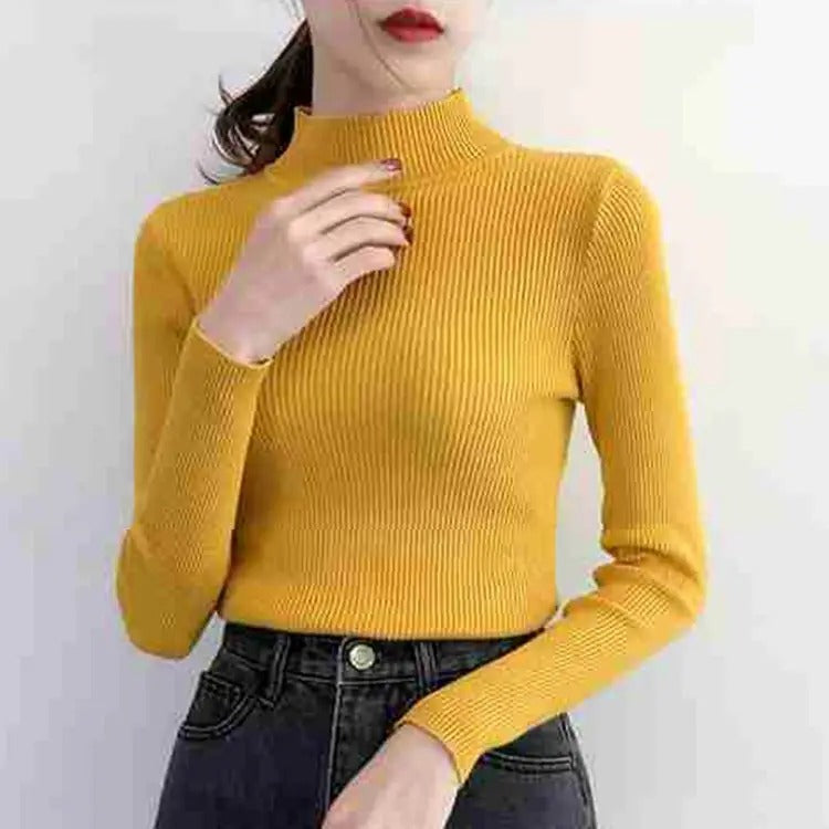 Women's round neck knitted pullover