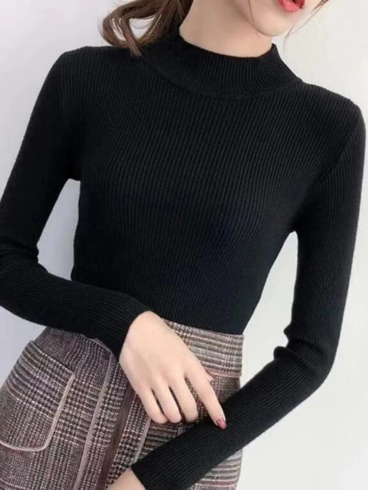 Women's round neck knitted pullover