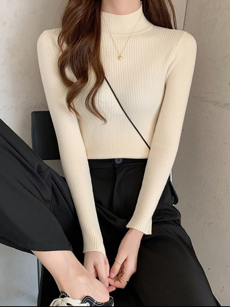Women's round neck knitted pullover