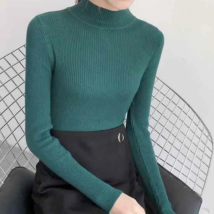 Women's round neck knitted pullover