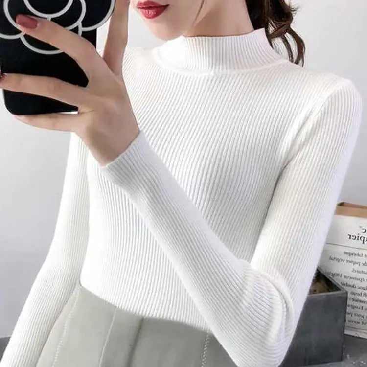 Women's round neck knitted pullover