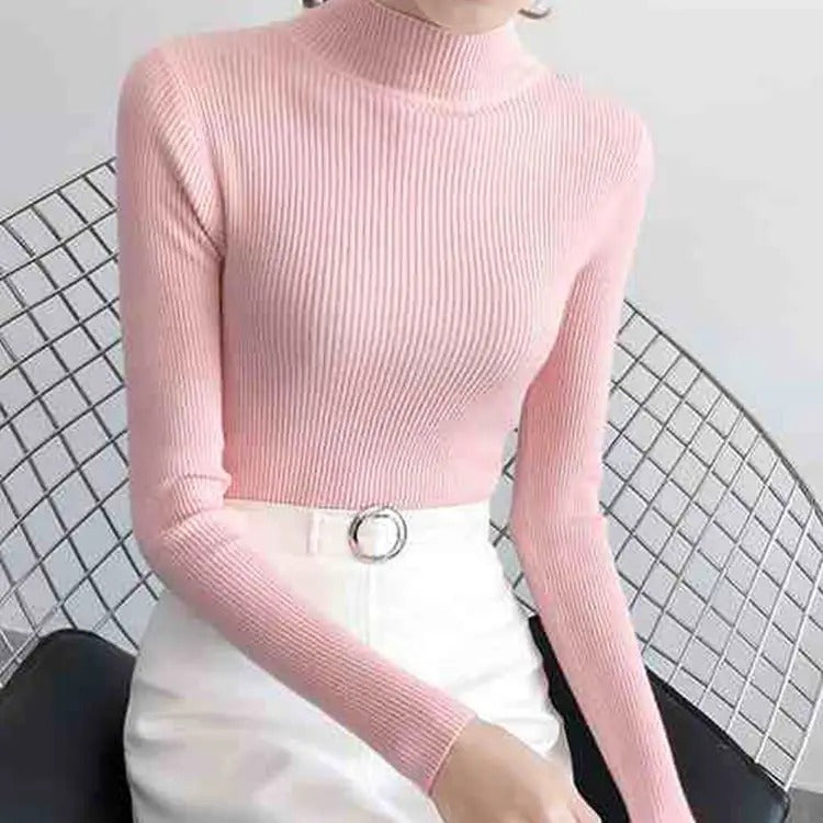 Women's round neck knitted pullover