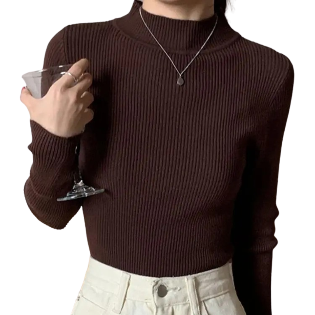 Women's round neck knitted pullover