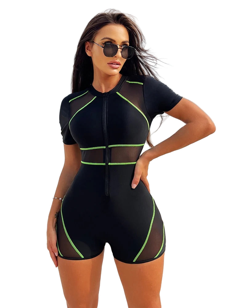 Women's short-sleeved surf suit